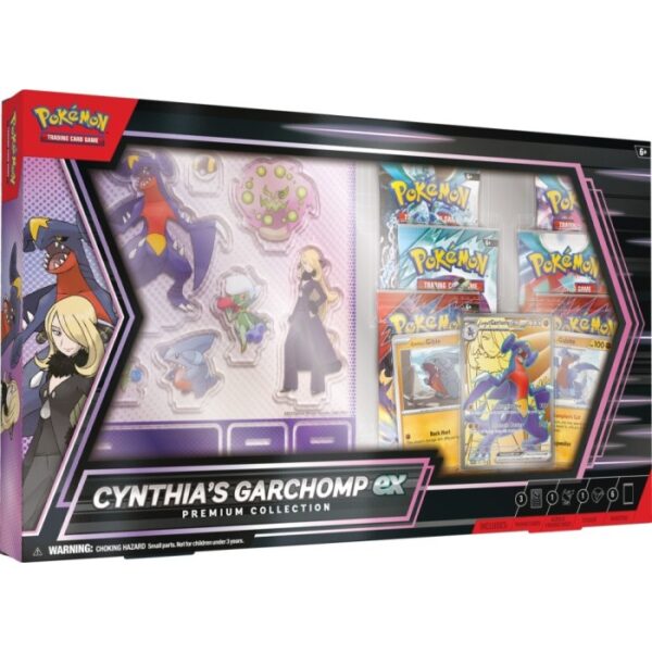Trading Card Game Cynthia's Garchomp EX Premium Collection Box – Official TCG Product