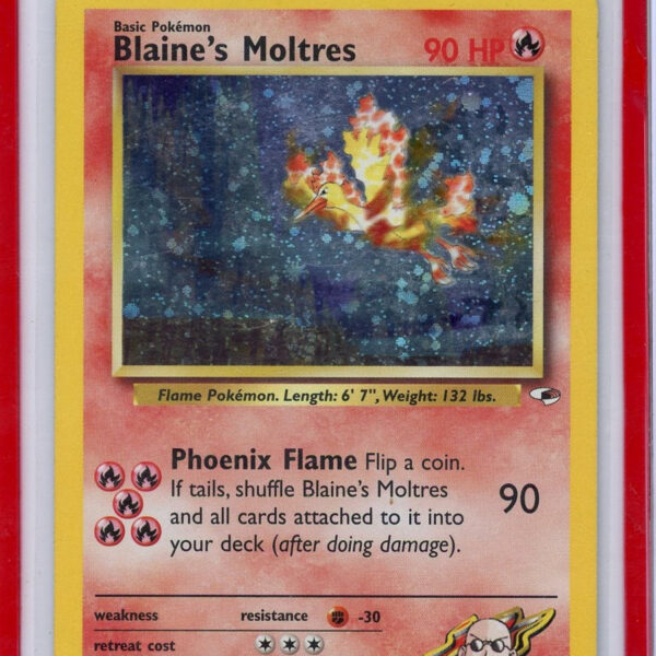 Trading Card Game Blaine's Moltres Gym Heroes Holo #1/132 – Official TCG Product