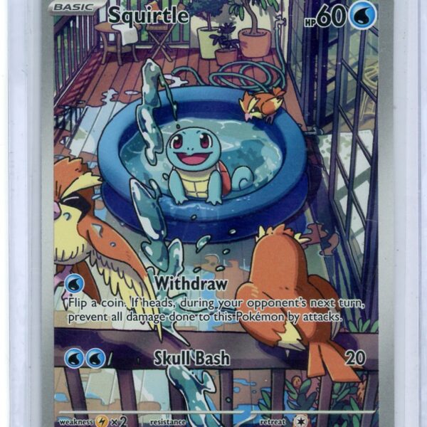 Trading Card Game Squirtle Stellar Crown Illustration Rare #148/142 – Official TCG Product