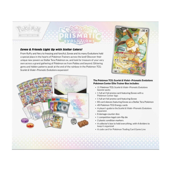 Trading Card Game TCG Prismatic Evolutions - Elite Trainer Box – Complete Trainer Kit with Accessories - Image 8