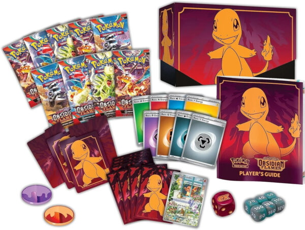 Trading Card Game TCG Scarlet and Violet 3 - Obsidian Flames Elite Trainer Box – Complete Trainer Kit with Accessories - Image 2